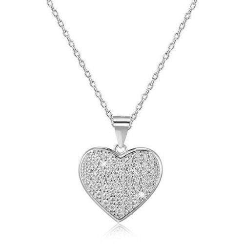Beneto Stříbrný náhrdelník se srdíčkem AGS122/48 (řetízek, přívěsek) stříbro 925/1000
