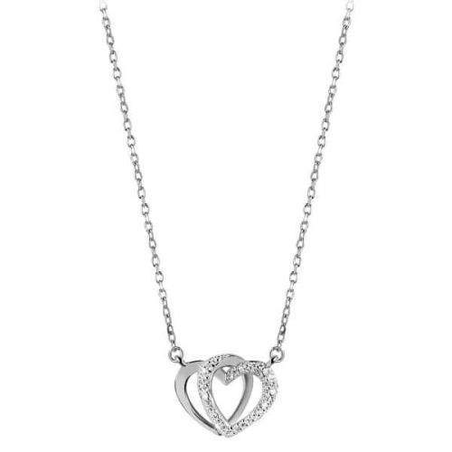 Beneto Stříbrný náhrdelník se srdíčkem AGS779/48 stříbro 925/1000