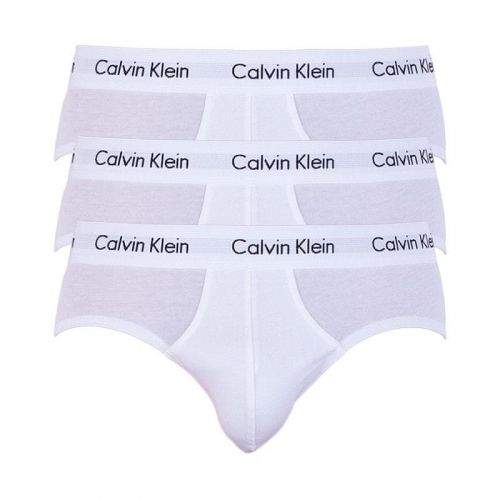 Calvin Klein 3PACK pánské slipy bílé (U2661G-100) - velikost M
