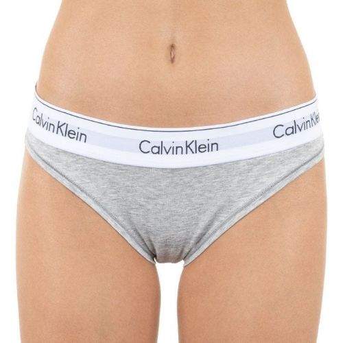 Calvin Klein Dámské kalhotky šedé (F3787E-020) - velikost S