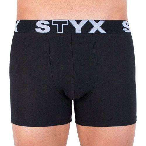 Styx Pánské boxerky long sportovní guma černé (U960) - velikost M