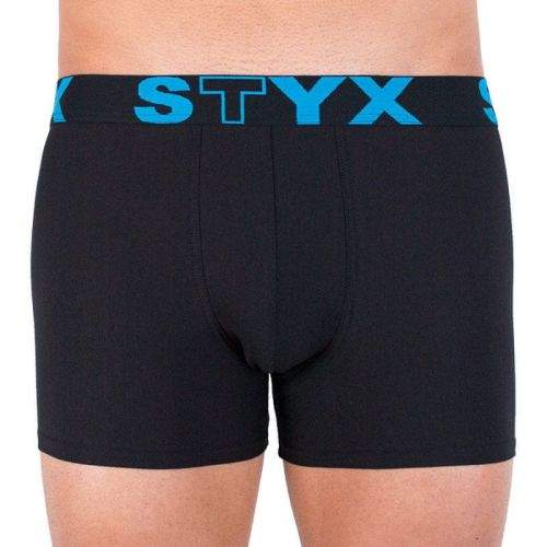 Styx Pánské boxerky long sportovní guma černé (U961) - velikost M
