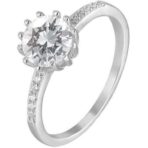 Beneto Stříbrný prsten s krystaly AGG206 (Obvod 50 mm) stříbro 925/1000