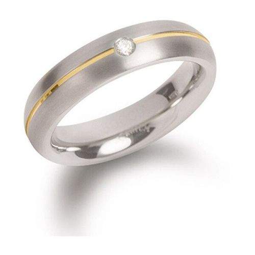 Boccia Titanium Titanový snubní prsten s diamantem 0130-06 (Obvod 52 mm)