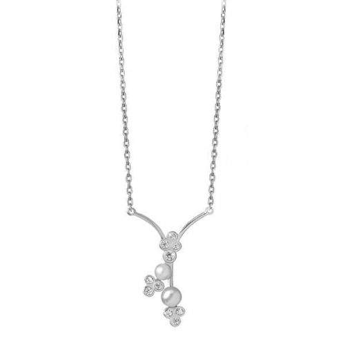 Silver Cat Okouzlující stříbrný náhrdelník s perličkami SC313 stříbro 925/1000