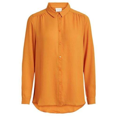VILA Dámská košile VILUCY L/S BUTTON SHIRT - NOOS Golden Oak (Velikost S)