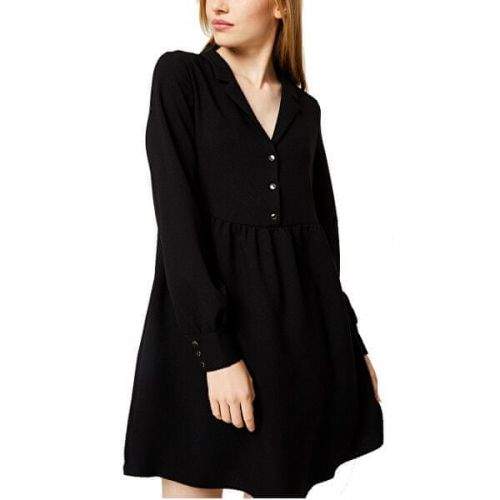 VILA Dámské šaty VIMICCA L/S DRESS C8 Black (Velikost 34)