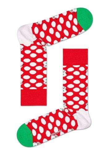 Happy Socks unisex ponožky Big Dot Snowman Sock BDS01-4300 36 - 40 červená