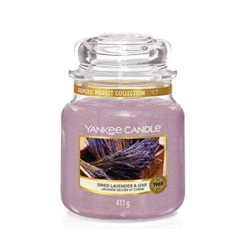Yankee Candle Aromatická svíčka Classic střední Dried Lavender & Oak 411 g
