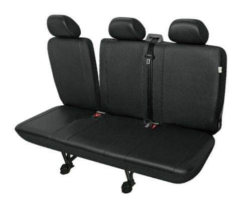 SIXTOL Autopotahy PRACTICAL DV dodávka - 3 sedadla rozdělená, černé