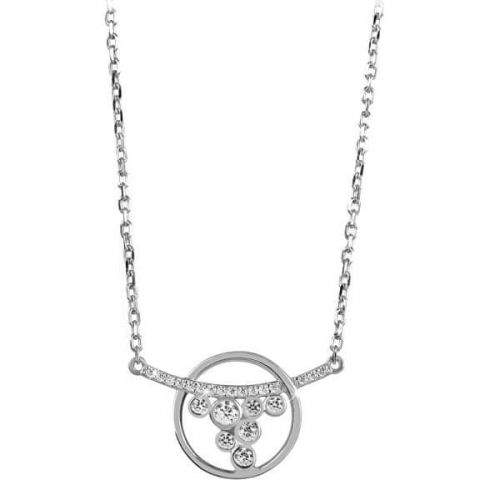Silver Cat Stříbrný náhrdelník s čirými zirkony SC316 stříbro 925/1000