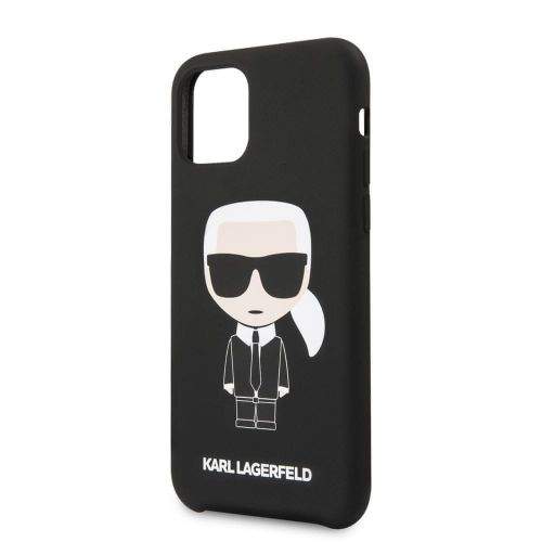 Karl Lagerfeld Iconic Silikonvý Kryt pro iPhone 11 Pro Black (EU Blister) (KLHCN58SLFKBK)