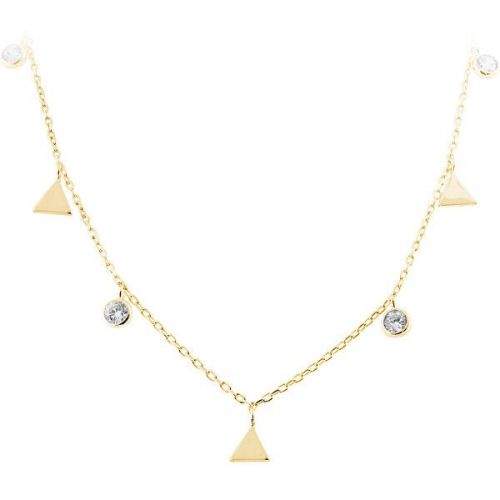 JVD Stříbrný náhrdelník s trojúhelníky SVLN0261SH2GO42 stříbro 925/1000