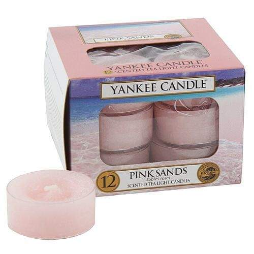 Yankee Candle Svíčky čajové , Růžové písky, 12 ks