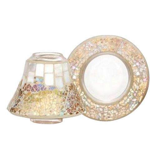 Yankee Candle Dárková sada , Malý talířek + stínítko, perleťově-zlatá mozaika