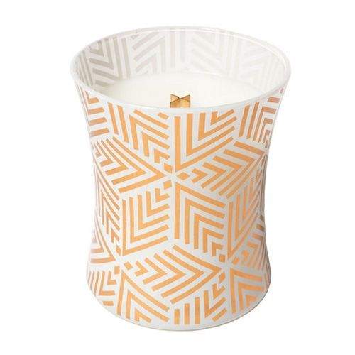 Woodwick Svíčka oválná váza , Bílý teak, 275 g