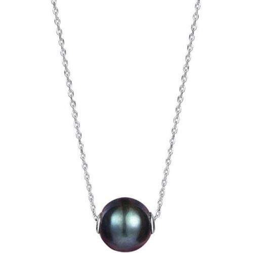 JwL Luxury Pearls Dámský náhrdelník s pravou černou perlou JL0582 (řetízek, přívěsek) stříbro 925/1000