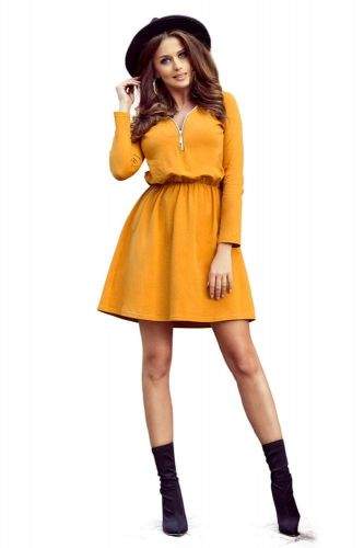 Numoco Dámské šaty 283-1 Nancy, žluto-oranžová, L