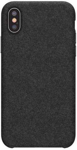 BASEUS Original Series ochranný kryt Alcantara pro iPhone XS Max, černý (WIAPIPH65-YP01)