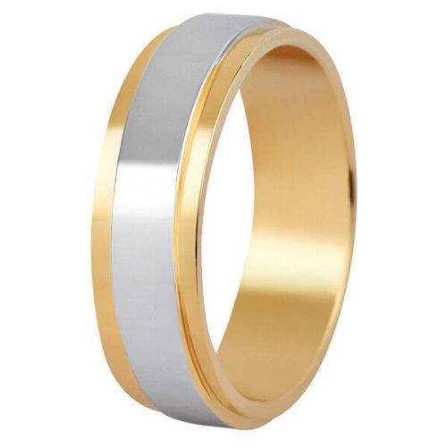 Beneto Pánský bicolor prsten z oceli SPP05 (Obvod 62 mm)
