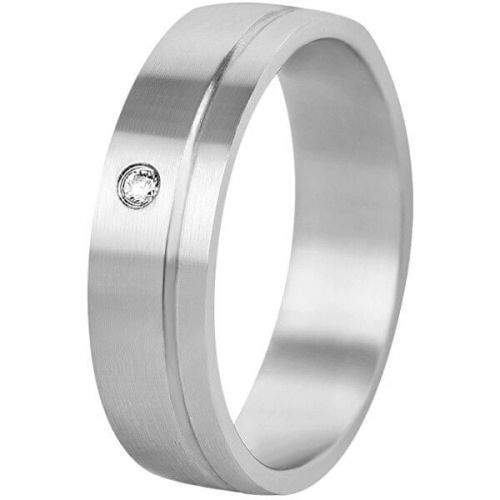 Beneto Dámský prsten z oceli s krystelem SPD06 (Obvod 49 mm)