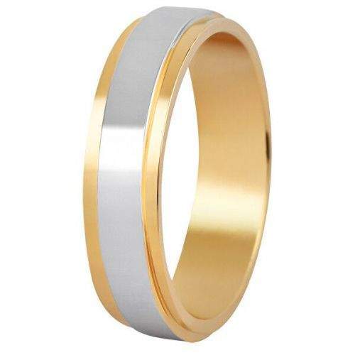 Beneto Dámský bicolor prsten z oceli SPD05 (Obvod 49 mm)