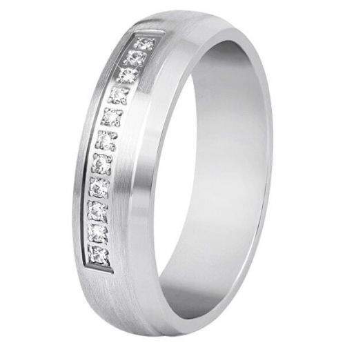 Beneto Dámský prsten z oceli s krystaly SPD03 (Obvod 49 mm)