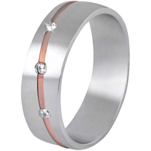 Beneto Dámský bicolor prsten z oceli SPD07 (Obvod 49 mm)