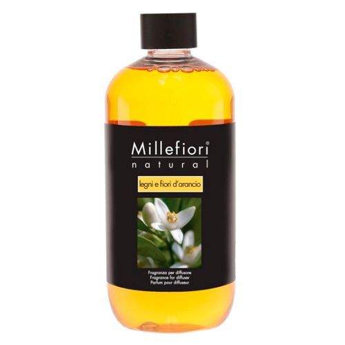 Millefiori Milano Náplň do difuzéru , Natural, 500ml/Dřevo a pomerančové květy