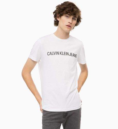 Calvin Klein Pánské tričko OU34 bílá - Calvin Klein bílá M