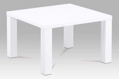 Autronic Konferenční stolek 80x80 cm vysoký bílý lesk AHG-501 WT