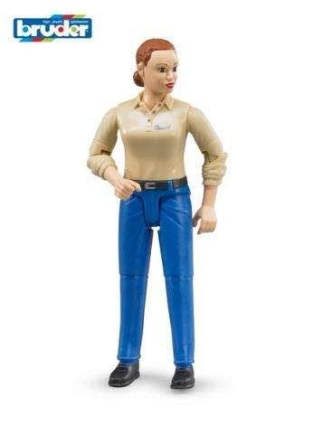 Bruder BWORLD 60408 Figurka žena - modré kalhoty