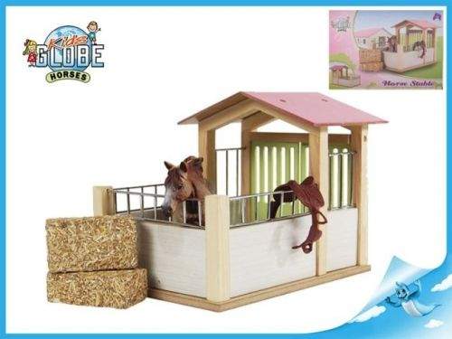 Mikro Trading Stáj pro koně dřevěná 20x14x16cm v krabičce