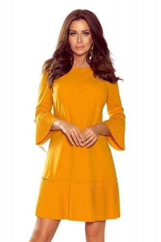 Numoco Dámské šaty 228-7 žluto-oranžová M
