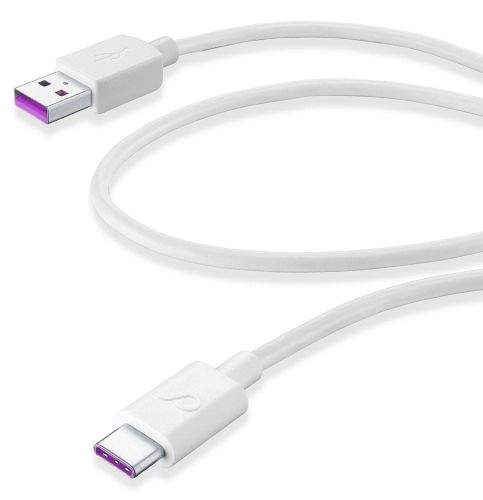 CellularLine USB datový kabel SC s USB-C konektorem, Huawei SuperCharge, 120 cm, USBDATACSCUSBCW