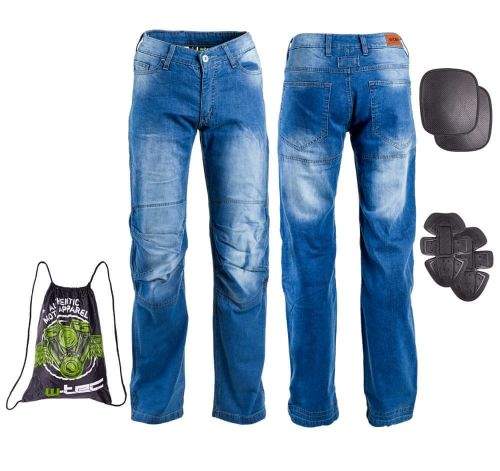 W-TEC Pánské moto jeansy Davosh - barva modrá, velikost S