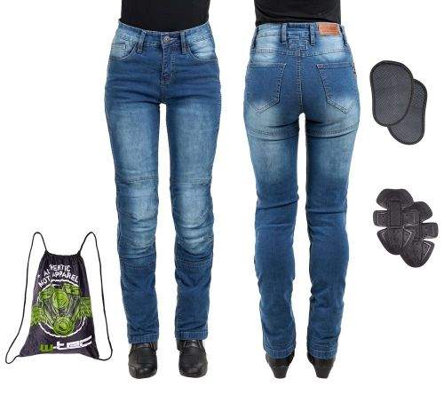 W-TEC Dámské moto jeansy Lustipa - barva modrá, velikost XS