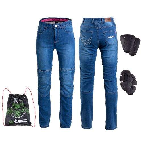 W-TEC Dámské moto jeansy GoralCE - barva modrá, velikost S