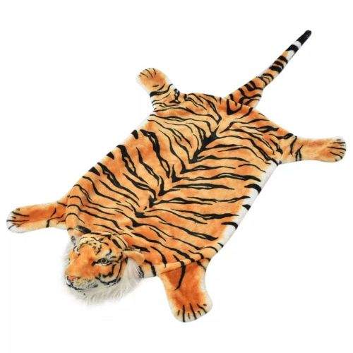 shumee Plyšový koberec tygr 144 cm hnědý
