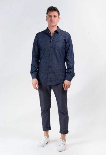 Trussardi Jeans pánská košile 52C00091-1T003931 41 tmavě modrá