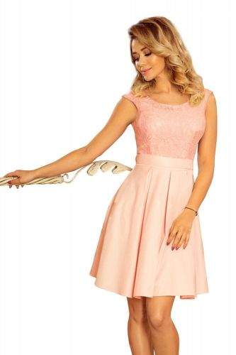 Numoco Dámské šaty 244-1, pudrově růžová, XL