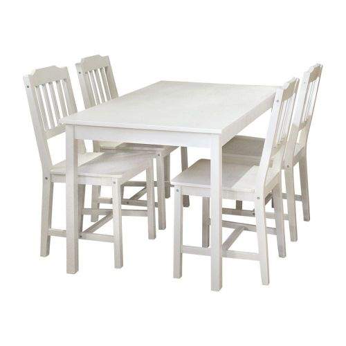 IDEA nábytek Stůl + 4 židle 8849 bílý lak