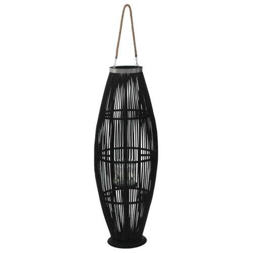 shumee Závěsná lucerna na svíčku bambus 95 cm černá