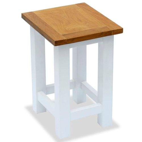 shumee Odkládací stolek 27 x 24 x 37 cm masivní dubové dřevo