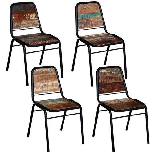 shumee Jídelní židle 4 ks masivní recyklované dřevo