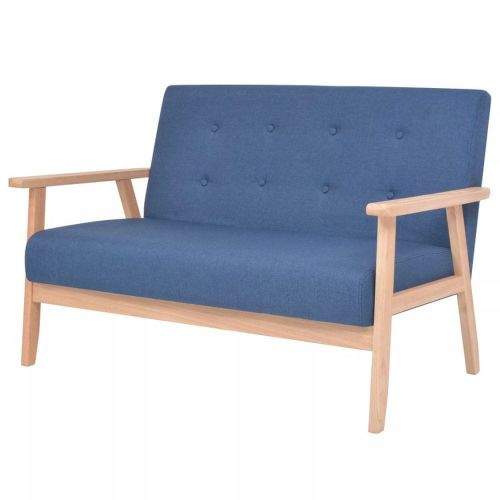shumee 2místná sedačka textil modrá