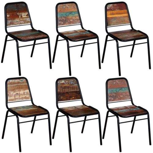 shumee Jídelní židle 6 ks masivní recyklované dřevo