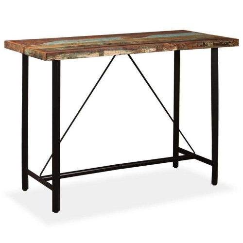 shumee Barový stůl z masivního recyklovaného dřeva 150 x 70 x 107 cm