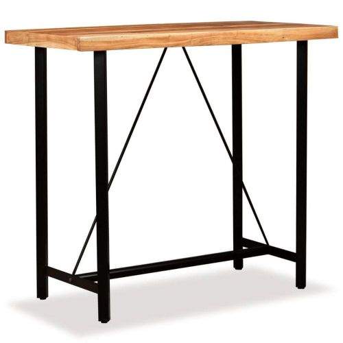 shumee Barový stůl masivní akáciové dřevo 120 x 60 x 107 cm
