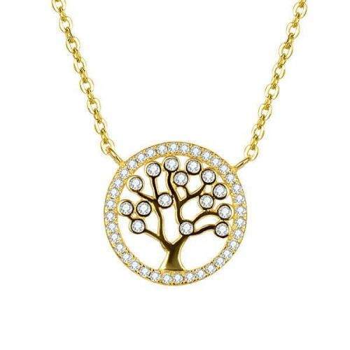 Beneto Pozlacený stříbrný náhrdelník se stromem života AGS360/47-GOLD stříbro 925/1000